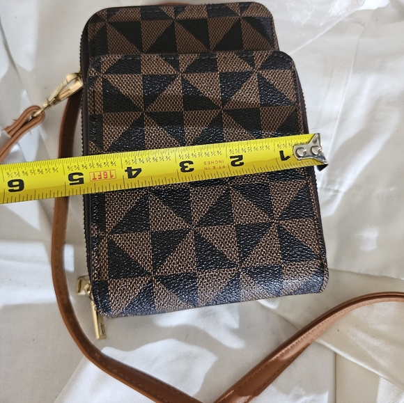 Brown Geometric Crossbody Bag - Unbranded - Picture 3 of 13